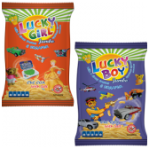 Kukurūzų lazdelės mergaitėms su žaislu 70 g LUCKY GIRL  JUMBO su druska