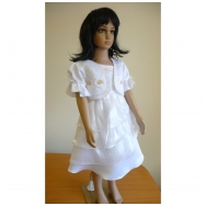 White colour party dress with jacket