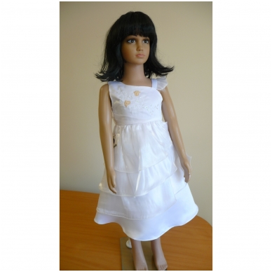 White colour party dress with jacket 2