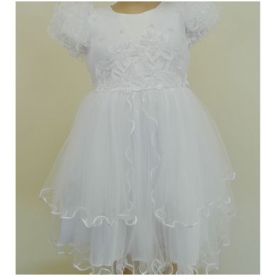 Prabangi balta šventinė suknelė 3