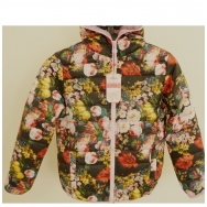 Детская куртка для девочек с цветочным принтом