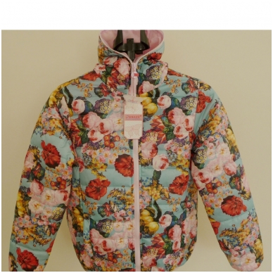 Детская куртка для девочек с цветочным принтом 2