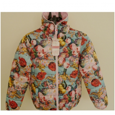 Детская куртка для девочек с цветочным принтом 7