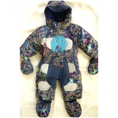 Baby overalls for boys winter "Elephant" 4